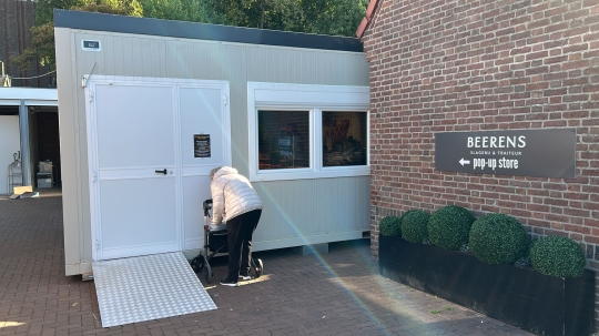 Temporäres Notgeschäft für Metzgereien