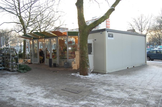 Temporäres Notgeschäft für Blumenläden