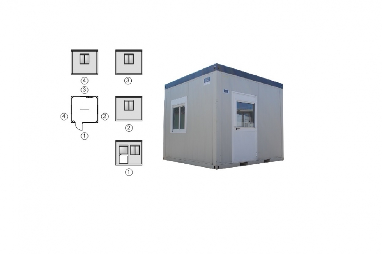 Unit 3x3m. leeg TS-147