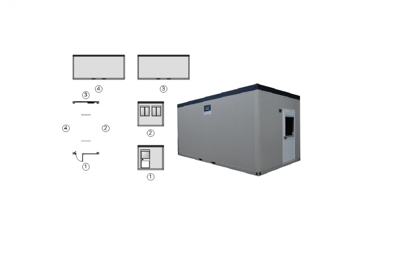 Unit 6x3m. open TS-160